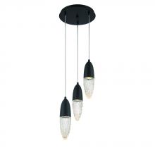 Eurofase Cananda 43858-022 - Ecrou 3 Light Chandelier in Black