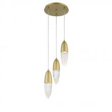 Eurofase Cananda 43858-035 - Ecrou 3 Light Chandelier in Gold