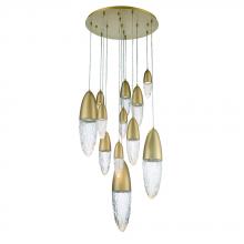 Eurofase Cananda 43859-038 - Ecrou 12 Light Chandelier in Gold