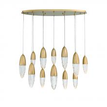 Eurofase Cananda 43861-035 - Ecrou 12 Light Chandelier in Gold