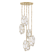 Eurofase Cananda 46465-016 - Heera 5 Light Pendant in Brass