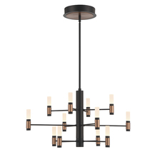 Eurofase Cananda 46353-016 - Albany 12 Light Chandelier in Black and Brass