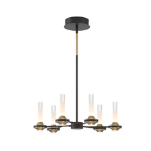 Eurofase Cananda 45712-012 - Torcia 12 Light Chandelier in Black and Brass