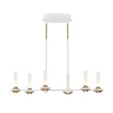 Eurofase Cananda 45713-026 - Torcia 12 Light Chandelier in White and Brass