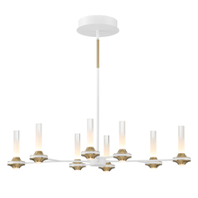 Eurofase Cananda 45714-023 - Torcia 16 Light Chandelier in White and Brass
