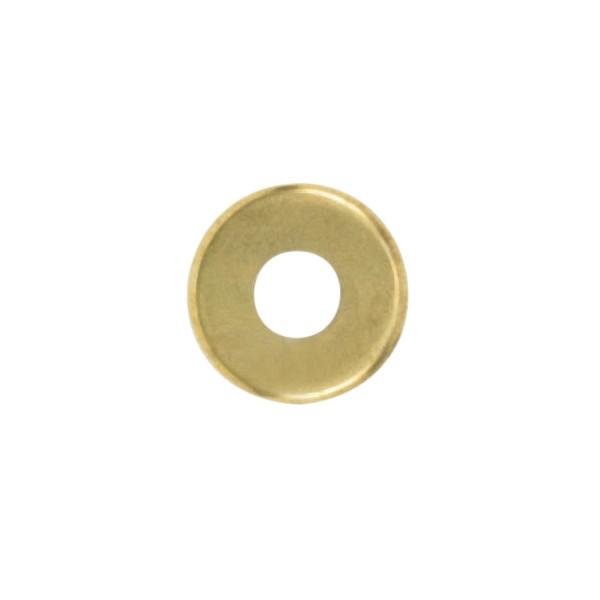 Steel Check Ring; Curled Edge; 1/8 IP Slip; Brass Plated Finish; 1/2" Diameter