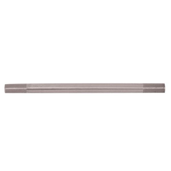 Steel Pipe; 1/8 IP; Raw Steel Finish; 6" Length; 3/4" x 3/4" Threaded On Both Ends
