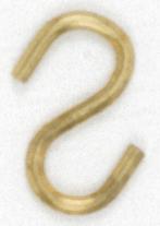  90/008 - Brass Plated S-Hook; 1"