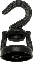 Satco Products Inc. 90/817 - Die Cast Revolving Swivel Hooks; Black Finish; Kit Contains 1 Hook And Hardware