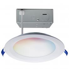  S11566 - 12 Watt; LED Direct Wire; Low Profile Regress Baffle Downlight; 6 Inch Round; Starfish IOT; Tunable