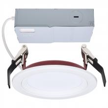 Satco Products Inc.  S11865R1 - 10 Watt LED; Fire Rated 4 Inch Direct Wire Slim Fit Step Baffle Downlight; Round Shape; White