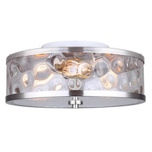 Canarm IFM677A15BN - CALA, 3 Lt Flush Mount, 60W Type A, 16" W x 6 3/4" H, Easy Connect Included