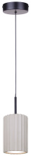 Canarm LPL339A01SRB - TAVI, 1 LT Corded LED Pendant W/ Matte Black + Stone Color Shade, Adjustable Height & Dimmable 3CCT