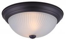  IFM21313 - Fmount, 13" 2 Bulb Flushmount, Frosted Swirl Glass, 60W Type A