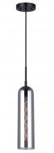  IPL740B01BK - ELOISE, IPL740B01BK, MBK Color, 1 Lt Cord Pendant, Smoked Glass, 60W Type A, 4.75" W x 22 - 69&#