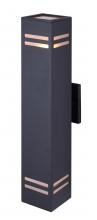  IOL309BK - Tay 2 Light Outdoor Lantern, Black Finish