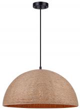  IPL785B03BKR20 - AUBRIE, IPL785B03BKR20, MBK + Rope Color, 3 Lt 20" Width Cord Pendant, 60W Type A