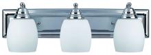  IVL259A03CH - Griffin, 3 Light Vanity, Flat Opal Glass, 100 W Type A, 24" W x 7 1/4" H x 7 1/4" D