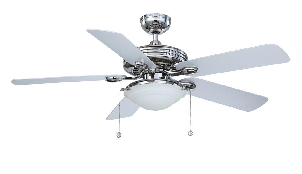 Builder's Choice 52 in. Polished Nickel Ceiling Fan
