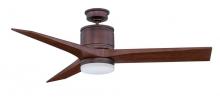 Kendal Canada AC20452-OBB - WOODSTOCK 52 in. Oil Brushed Bronze Ceiling Fan with Carved Wood blades