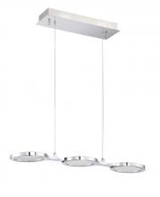 Kendal Canada PF65-3LBR-CH - MILAN series 3 Light LED Bar in a Chrome finish with Clear Mesh diffusers