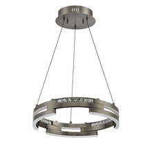  PF8718-BKS - SATERN series 32 Watt Chrome Integrated LED Ring Pendant