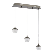  PF91-3LBR-BKS - ARIKA series 15 Watt Chrome Integrated LED 3-Light Pendant Bar