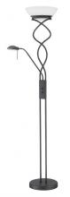 Kendal Canada TC4028-BLK - TWIST+ series 72 in. Black Torchiere Floor Lamp with Reading Light