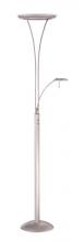 Kendal Canada TC4088-SN - MILLENIUM series 72 in. Satin Nickel LED Torchiere Floor Lamp with Reading Light