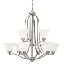 Kichler Canada Zone 2 Stocking 1784NIL18 - Langford™ 9 Light Chandelier with LED Bulbs Brushed Nickel