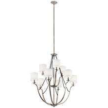 Kichler Canada Zone 2 Stocking 43534CLP - Thisbe™ 33" 9 Light 2 Tier Chandelier Classic Pewter