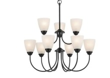 Kichler Canada Zone 2 Stocking 43639BK - Chandelier 9Lt