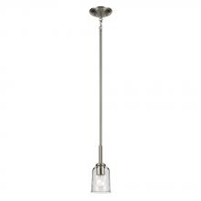 Kichler Canada Zone 2 Stocking 43674NICLR - Shailene 11.25" 1-Light Mini Bell Pendant with Clear Glass in Brushed Nickel