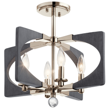 Kichler Canada Zone 2 Stocking 44363DWG - Alscar™ 4 Light Semi Flush Driftwood Grey