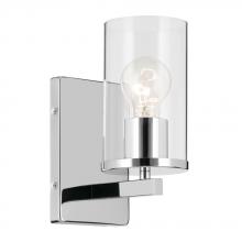 Kichler Canada Zone 2 Stocking 45495CHCLR - Crosby 4.5" 1-Light Wall Sconce with Clear Glass in Chrome