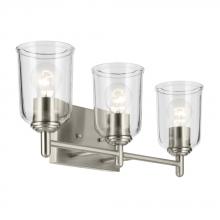 Kichler Canada Zone 2 Stocking 45574NICLR - Shailene 21" 3-Light Vanity Light with Clear Glass in Brushed Nickel