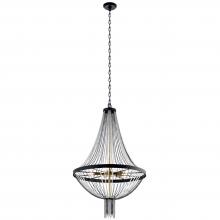 Kichler Canada Zone 2 Stocking 52047BKT - Alexia 39.5" 5 Light Chandelier with Crystal Beads in Textured Black