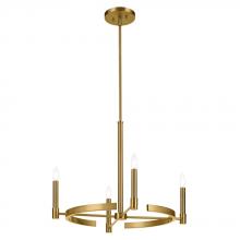 Kichler Canada Zone 2 Stocking 52426BNB - Tolani 20.25" 4-Light Chandelier in Brushed Natural Brass