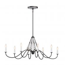  52457AVI - Oval Chandelier 8Lt