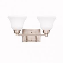 Kichler Canada Zone 2 Stocking 5389NI - Langford 17.5" 2 Light Vanity Light with Satin Etched White Glass in Brushed Nickel