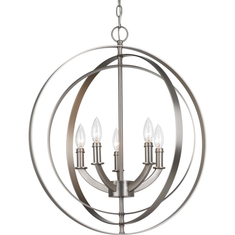 P3841-126 5-60W CAND FOYER PENDANT