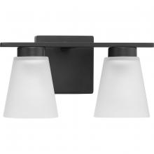  P300500-31M - Tanner Collection Two-Light Matte Black Transitional Vanity Light