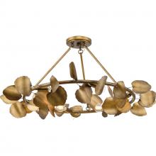 Progress Canada P350263-204 - Laurel Collection 28 in. Six-Light Gold Ombre Transitional Flush Mount