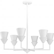 Progress Canada P400372-197 - Pinellas Collection Six-Light White Plaster Contemporary Chandelier