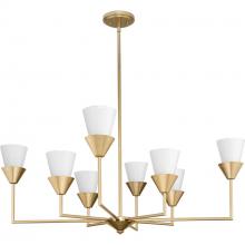Progress Canada P400373-205 - Pinellas Collection 14.37 in. Eight-Light Soft Gold Contemporary Chandelier