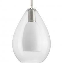 Progress Canada P500438-009 - Carillon Collection One-Light Brushed Nickel Contemporary Pendant