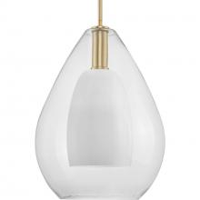 Progress Canada P500439-191 - Carillon Collection One-Light Brushed Gold Large Contemporary Pendant