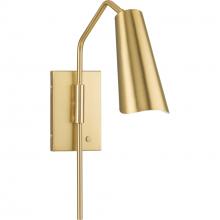 Progress Canada P710131-191 - Cornett Collection One-Light Brushed Gold Contemporary Wall Sconce
