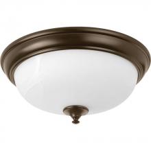  P350003-020-30 - One-Light 15" LED Alabaster Glass Flush Mount