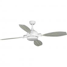  P250040-028-30 - Rudder Collection Indoor/Outdoor 56" Four-Blade Satin White Ceiling Fan